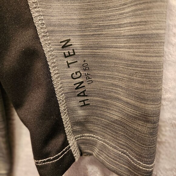 Hang Ten pull over Shirt Mens L Gray Black UPF 50+ Grorpcore outdoor surfer hike - Picture 5 of 12